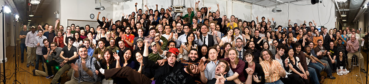 Spring 2010 panorama photo of ITP students